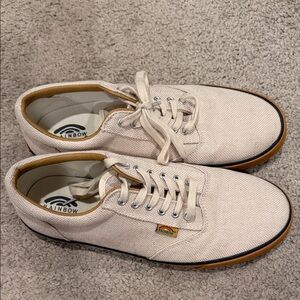 Rainbow Men's Canvas Low-Top Sneakers in Natural Beige